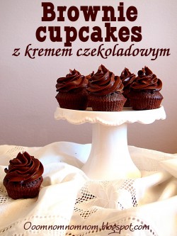 Brownie cupcakes z kremem czekoladowym