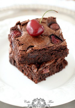 brownies z czereśniami