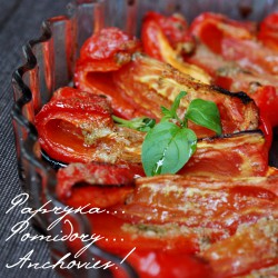 papryka pieczona z pomidorami i anchovies