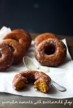 Pumpkin Donuts with Buttermilk Glaze