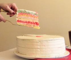 Tęczowy tort