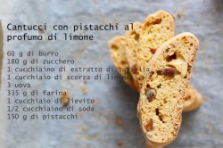 włoskie cantucci cytrynowo – pistacjowe