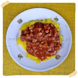 „Makaron” z dyni z sosem bolońskim