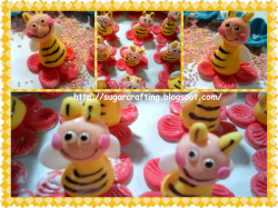 Ozdoby na tort ręcznie robione : Pszczółki