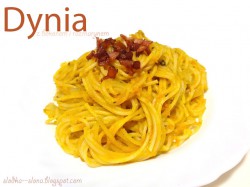 Spaghetti z pieczoną dynią