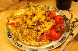 omlet z płatkami owsianymi