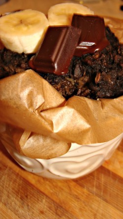 Pieczona czekoladowa owsianka