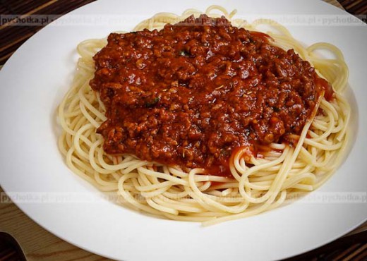 Spaghetti z mielonym mięsem drobiowym