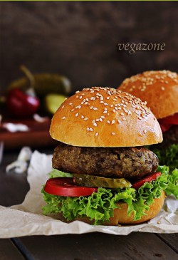 wegetariański hamburger