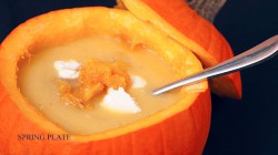 KREM DYNIOWY Z KARMELIZOWANĄ POMARAŃCZĄ – bajka o kopciuszku pumpkin soup with caramelised ...