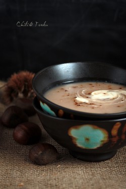 Kremowa zupa selerowo – kasztanowa