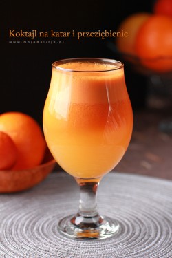 Koktajl marchewkowo-pomarańczowy, na katar i przeziębienie | Moja Delicja