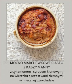 idealne ciasto marchewkowe – z kaszy manny