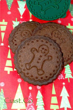 \Kruche, kakaowe, świąteczne ciasteczka z pieczątką