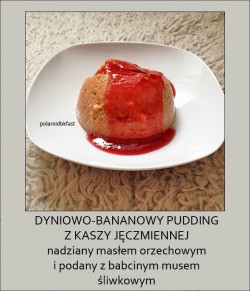 krwawy dyniowo-bananowy pudding